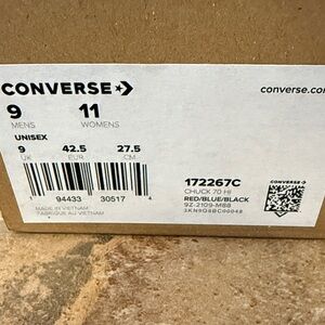 Converse Chuck 70 Hi in Red, Blue, and Black